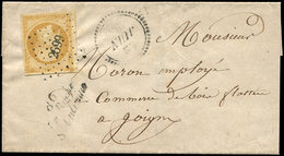 Let EMPIRE NON DENTELE 13Aa 10c. Jaune Citron T I, Obl. PC 2699 S. LSC, Cursive 83/LA ROCHE/St CIDROINE Et Dateur B 22/6 - 1853-1860 Napoleone III