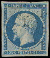 EMPIRE NON DENTELE 15   25c. Bleu, Obl. PC Léger, TTB - 1853-1860 Napoléon III.