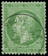 EMPIRE DENTELE 20    5c. Vert, Obl. Càd T16 29/6/70, Frappe TTB - 1862 Napoleone III