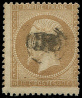 EMPIRE DENTELE 21   10c. Bistre, Oblitéré OR, TB - 1862 Napoléon III.