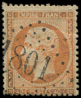 EMPIRE DENTELE 23   40c. Orange, Obl. GC 1801 (Hiersac 15), TB - 1862 Napoléon III.
