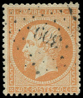 EMPIRE DENTELE 23   40c. Orange, Obl. PC Du GC 309, Frappe Superbe - 1862 Napoléon III