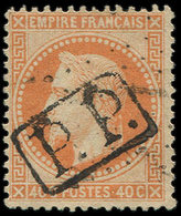 EMPIRE LAURE 31   40c. Orange, Obl. Losange + Cachet P.P., TB - 1863-1870 Napoléon III. Laure