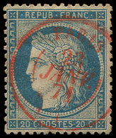 SIEGE DE PARIS 37   20c. Bleu, Obl. Càd ROUGE PARIS 23/1/71, Frappe TTB - 1870 Siège De Paris