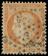 SIEGE DE PARIS 38d  40c. Orange, 4 RETOUCHES, Obl. Etoile, TB - 1870 Siege Of Paris