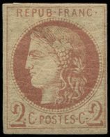 * EMISSION DE BORDEAUX 40Af  2c., Impression Fine De Tours, TB. Br - 1870 Bordeaux Printing