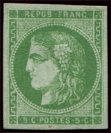 * EMISSION DE BORDEAUX 42Ba  5c. Vert Jaune Foncé, R II, TB - 1870 Ausgabe Bordeaux