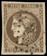 EMISSION DE BORDEAUX 47   30c. Brun, Oblitéré, TB - 1870 Emissione Di Bordeaux