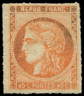 * EMISSION DE BORDEAUX 48   40c. Orange, PERCE EN LIGNES, TB - 1870 Ausgabe Bordeaux