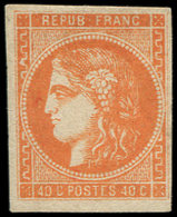 (*) EMISSION DE BORDEAUX 48a  40c. Orange Vif, TB. Br - 1870 Ausgabe Bordeaux