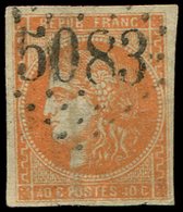 EMISSION DE BORDEAUX 48   40c. Orange, Obl. GC 5083 De CONSTANTINOPLE, TB - 1870 Ausgabe Bordeaux