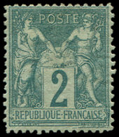 * TYPE SAGE 62    2c. Vert, Une Dent Réduite Dans Un Angle, Sinon TB - 1876-1878 Sage (Typ I)