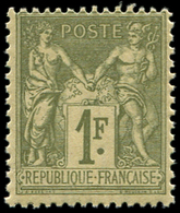 ** TYPE SAGE 82    1f. Olive, Nuance Foncée, TB - 1876-1878 Sage (Typ I)