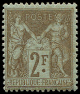 ** TYPE SAGE 105   2f. Bistre Sur Azuré, Centrage Courant, TB. C - 1876-1878 Sage (Typ I)