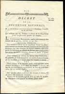 Let LETTRES SANS TIMBRE ET DOCUMENTS DIVERS Décret De La Convention Nationale Du 3e Jour Du Second Mois De L'an Second D - Sonstige & Ohne Zuordnung