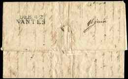 Let OBLITERATIONS PAR DEPARTEMENTS 42/LOIRE INFERIEURE MP DEB.42/NANTES S. LAC De 1824, TB - Other & Unclassified