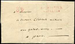 Let LETTRES DE PARIS MP Rouge 60/PP Sur LAC, MP Bau DE LA COUR/A ST CLOUD, TB - 1849-1876: Klassik