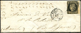 Let LETTRES DE PARIS N°3 Bdf, Obl. GRILLE S. LAC, Càd (F) PARIS (F) 30/4/50, TB, Ind. 14 - 1849-1876: Klassik