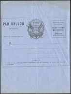 Let BALLONS MONTES Formule Aux Drapeaux Sur Papier Bleu, Neuve, TB - War 1870