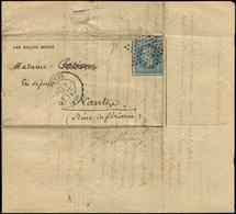 Let BALLONS MONTES N°29A Obl. Etoile S. Gazette N°23, Càd PARIS * 7/1/71, Pour Nantes, Curieusement Indiqué "Seine Infér - War 1870