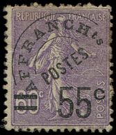 (*) PREOBLITERES 47  Semeuse Lignée, 55c. S. 60c. Violet, N.s.g, TB - 1893-1947