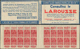 CARNETS (N°Cérès Jusqu'en1964) 163  Fachi, 50c. Rouge, N°272A, T II, S. 216, LAROUSSE, Amorce De N°, TTB - Sonstige & Ohne Zuordnung