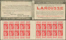 CARNETS (N°Cérès Jusqu'en1964) 179  Paix, 50c. Rouge, N°283, T I, S. 274, LAROUSSE, TTB - Altri & Non Classificati