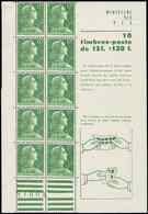 CARNETS (N°Cérès Jusqu'en1964) 279  Muller, 12f. Vert, N°1010, N°87005, TTB - Sonstige & Ohne Zuordnung