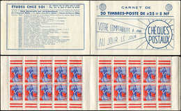 CARNETS (N°Cérès Jusqu'en1964) 364  Marianne à La Nef, 0,25 Bleu Et Rouge, N°1234, T I, S. 1-60, CHEQUES POSTAUX, TB - Altri & Non Classificati