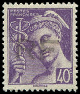 ** TIMBRES DE LIBERATION ANGOULEME 3M : Mercure, 40c. Violet, TB, Signé Mayer - Befreiung