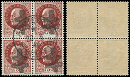 TIMBRES DE LIBERATION AUDIERNE 12 : 1f50 Brun Rouge, BLOC De 4 Oblitéré, TB - Befreiung