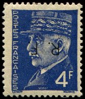 ** TIMBRES DE LIBERATION BORDEAUX 10a : 4f. Bleu, Surcharge RENVERSEE T I, TB - Befreiung