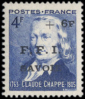 * TIMBRES DE LIBERATION CHAMBERY 14 : Chappe, 4f. + 6f., TB. Br - Befreiung