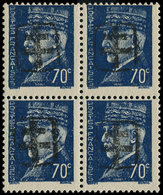 ** TIMBRES DE LIBERATION CONFLANS SAINTE HONORINE 7 : 70c. Bleu, BLOC De 4, TB, Signé Mayer - Befreiung