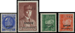 * TIMBRES DE LIBERATION DIGNE 3/5 Et 13 : Surcharge RENVERSEE, TB, Signés Mayer - Befreiung