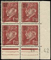 ** TIMBRES DE LIBERATION MARSEILLE 50 : 1f20 Brun-rouge, BLOC De 4 CD 14/4/42, TB, Signé Mayer - Befreiung