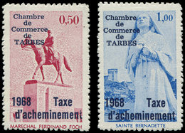 ** Spécialités Diverses TIMBRES DE GREVE, TARBES 9/10 : 0,50 Rouge Et 1,00 Bleu, TB - Sonstige & Ohne Zuordnung