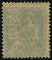 ** VARIETES 118b  Mouchon, 25c. Bleu, RECTO-VERSO, TB - Ungebraucht