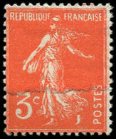 ** VARIETES 278A  Semeuse Camée,  3c. Rouge-orange, IMPRESSION Sur RACCORD, TB - Ungebraucht