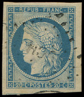 12   20c. Bleu, Belles Marges (voisin En Bas) Obl. CCH, TTB - Sonstige & Ohne Zuordnung