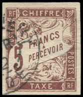 Taxe 17 : 5f. Marron, Obl. Càd, TB - Other & Unclassified