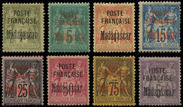 * MADAGASCAR 14 Et 16/22 : Sage, Surchargés De 1895, Qqs Petits Défauts, Sinon TB - Sonstige & Ohne Zuordnung