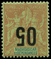 * MADAGASCAR 112a : 05 S. 20c. Brique S. Vert, Surch. RENVERSEE, TB - Sonstige & Ohne Zuordnung