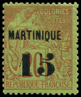 * MARTINIQUE 5 : 15 Sur 20c. Brique Sur Vert, TB - Sonstige & Ohne Zuordnung