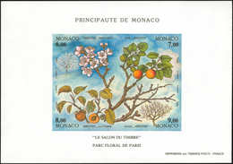 ** MONACO BF 67a : Parc Floral De Paris, NON DENTELE, TB - Blocks & Kleinbögen