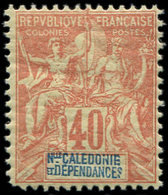 ** NOUVELLE CALEDONIE 50 : 40c. Orange, Un Coin Légèrement Rogné, TB - Ungebraucht