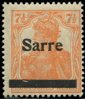 * SARRE 5 : 7 1/2pf. Orange, Variété Encoche Blanche Dans La Barre, TB - Ungebraucht