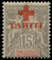 * TAHITI 35 : 15c. Gris, Surcharge Croix Rouge, TB - Other & Unclassified