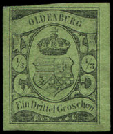 * ALLEMAGNE (ANCIENS ETATS) OLDENBOURG 5 : 1/2g. Vert, Quasiment **, Frais Et TB. C - Oldenburg