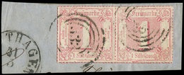 ALLEMAGNE (ANCIENS ETATS) TOUR Et TAXIS 29 : 1s. Rose Carminé, PAIRE Obl. 333 S. Fragt, TB - Sonstige & Ohne Zuordnung